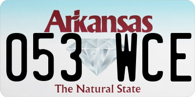 AR license plate 053WCE