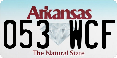 AR license plate 053WCF