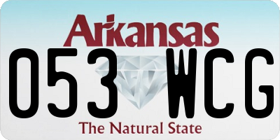 AR license plate 053WCG