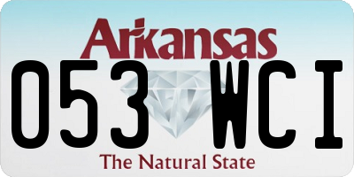 AR license plate 053WCI