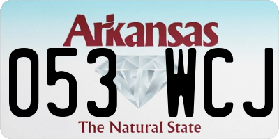 AR license plate 053WCJ