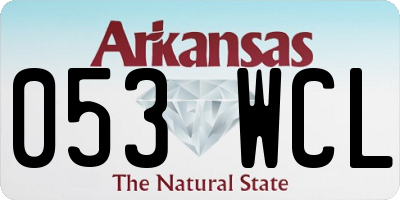 AR license plate 053WCL