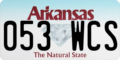 AR license plate 053WCS