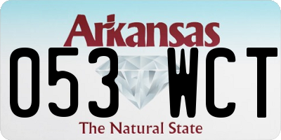 AR license plate 053WCT