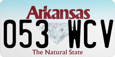 AR license plate 053WCV
