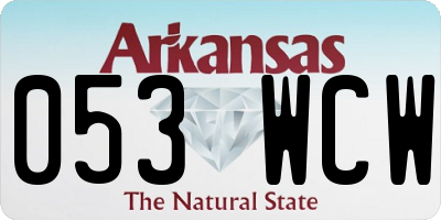 AR license plate 053WCW