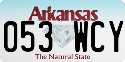 AR license plate 053WCY