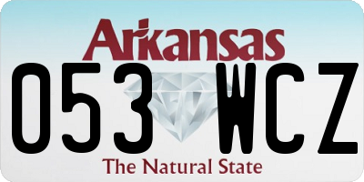 AR license plate 053WCZ