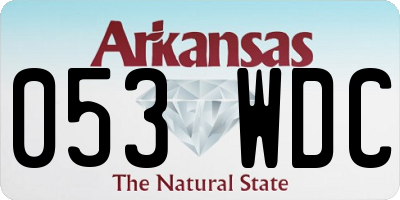 AR license plate 053WDC