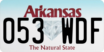 AR license plate 053WDF