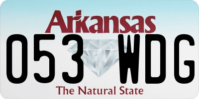 AR license plate 053WDG