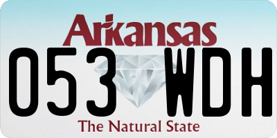 AR license plate 053WDH