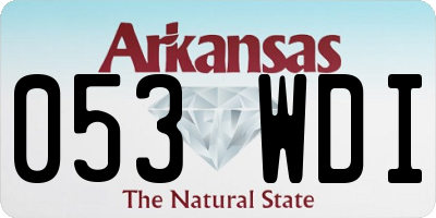 AR license plate 053WDI
