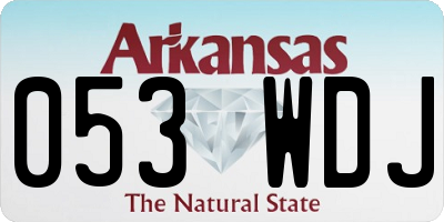 AR license plate 053WDJ