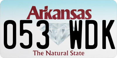 AR license plate 053WDK