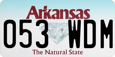 AR license plate 053WDM