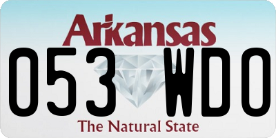 AR license plate 053WDO