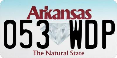 AR license plate 053WDP