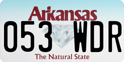 AR license plate 053WDR