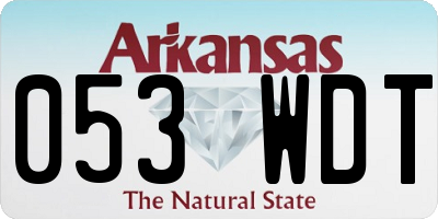 AR license plate 053WDT