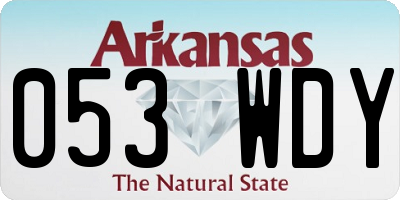 AR license plate 053WDY