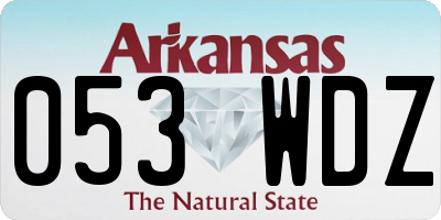 AR license plate 053WDZ