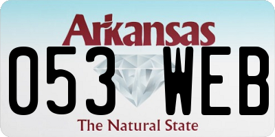 AR license plate 053WEB