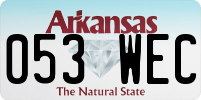 AR license plate 053WEC
