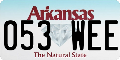 AR license plate 053WEE