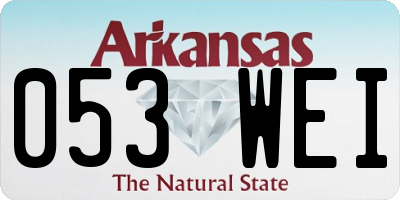 AR license plate 053WEI