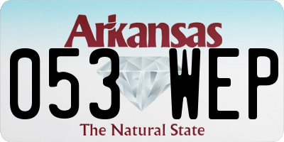 AR license plate 053WEP