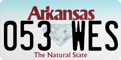 AR license plate 053WES