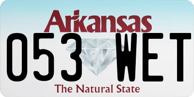 AR license plate 053WET