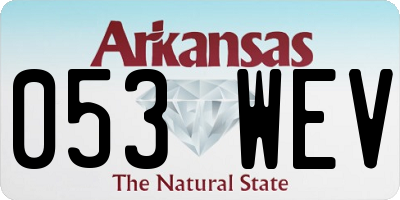 AR license plate 053WEV