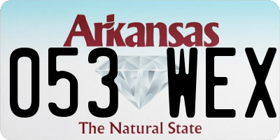 AR license plate 053WEX