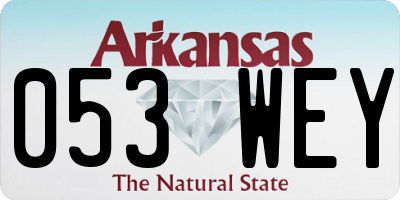 AR license plate 053WEY
