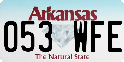AR license plate 053WFE