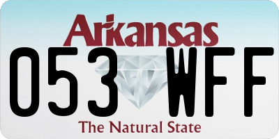 AR license plate 053WFF
