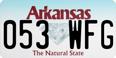AR license plate 053WFG