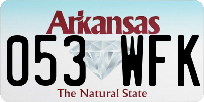 AR license plate 053WFK