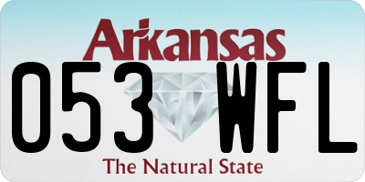 AR license plate 053WFL