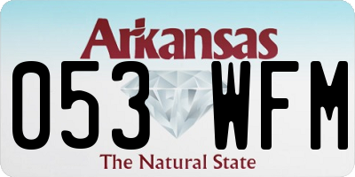 AR license plate 053WFM