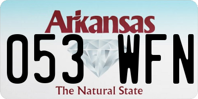 AR license plate 053WFN