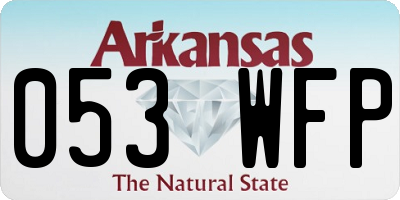 AR license plate 053WFP