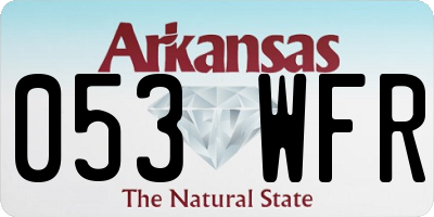 AR license plate 053WFR