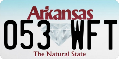 AR license plate 053WFT