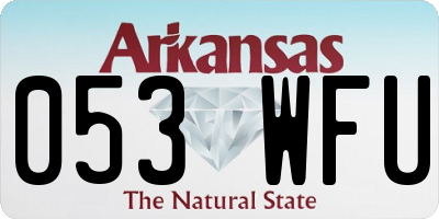 AR license plate 053WFU