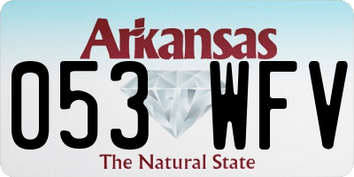 AR license plate 053WFV