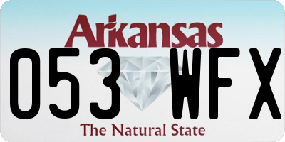 AR license plate 053WFX