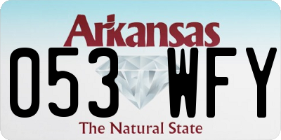 AR license plate 053WFY